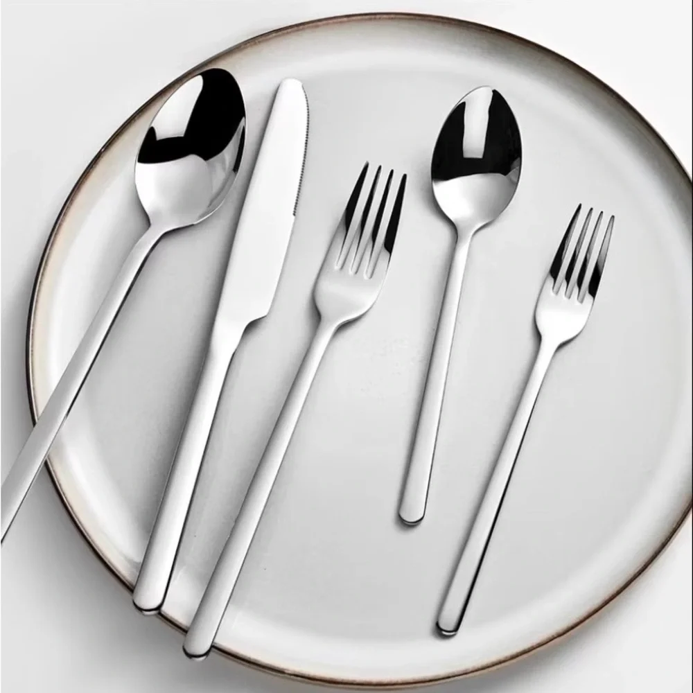 Premium Cutlety Set Steel 20 Pieces - Silver